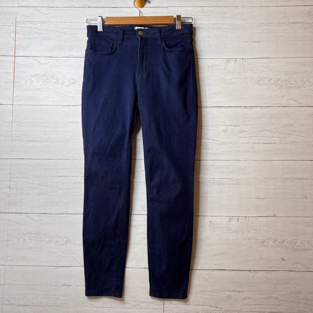 L'Agence Jeans Womens Size 28 Margot Skinny High Rise Dark Wash Cotton Stretch